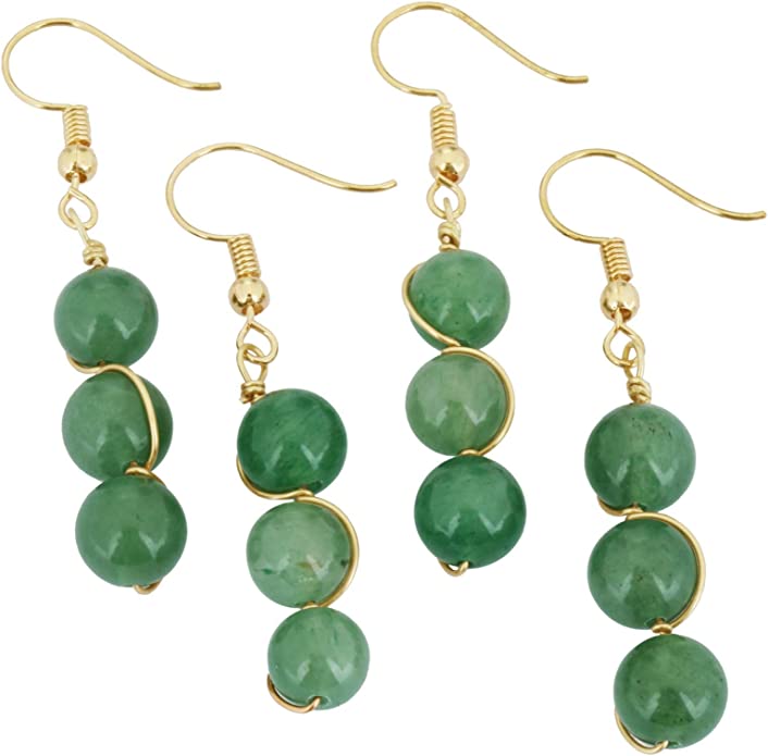 Green Aventurine Stone Earrimgs