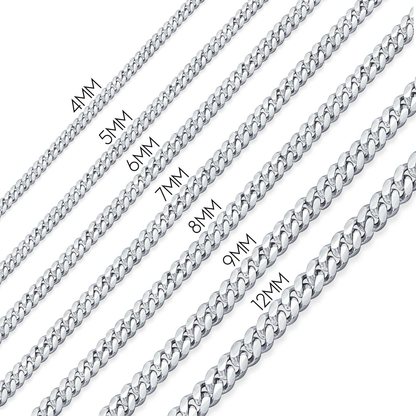 Heavy Solid .925 Sterling Silver Franco Square Link Gauge Necklace For Men