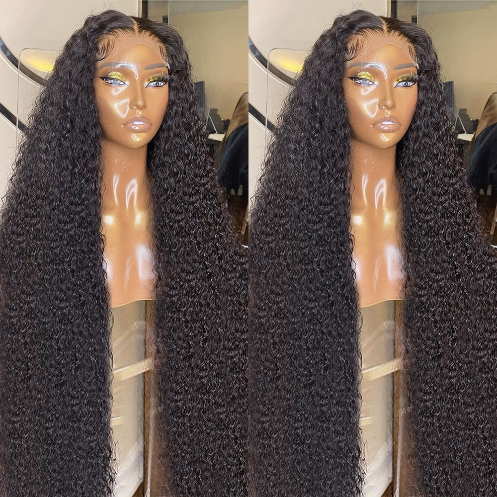 Deep Wave 360 HD Lace Frontal Wigs Brazilian Loose Water Wavy Curly Human Hair Wigs Wigs: Human Hair Wigs,Wigs for Women Human Hair Type: Wigs,Curly Human Hair Wig,Deep Wave Frontal Wig,Frontal Wig Human Hair Style: Perruque Cheveux Humain,Perruque Bresillienne,Perruque Curly Wig Brazilian Hair: Perruque Cheveux Humains Brésiliens solde Curly Human Hair Wigs: Wet and Wavy Lace Front Wig 32 38 40inch long Human Hair Wig: Water Wave Lace Front Wig Lace Color: Hd Lace Frontal Wig