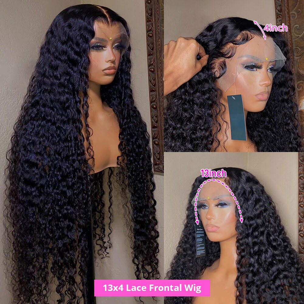 Deep Wave 360 HD Lace Frontal Wigs Brazilian Loose Water Wavy Curly Human Hair Wigs Wigs: Human Hair Wigs,Wigs for Women Human Hair Type: Wigs,Curly Human Hair Wig,Deep Wave Frontal Wig,Frontal Wig Human Hair Style: Perruque Cheveux Humain,Perruque Bresillienne,Perruque Curly Wig Brazilian Hair: Perruque Cheveux Humains Brésiliens solde Curly Human Hair Wigs: Wet and Wavy Lace Front Wig 32 38 40inch long Human Hair Wig: Water Wave Lace Front Wig Lace Color: Hd Lace Frontal Wig