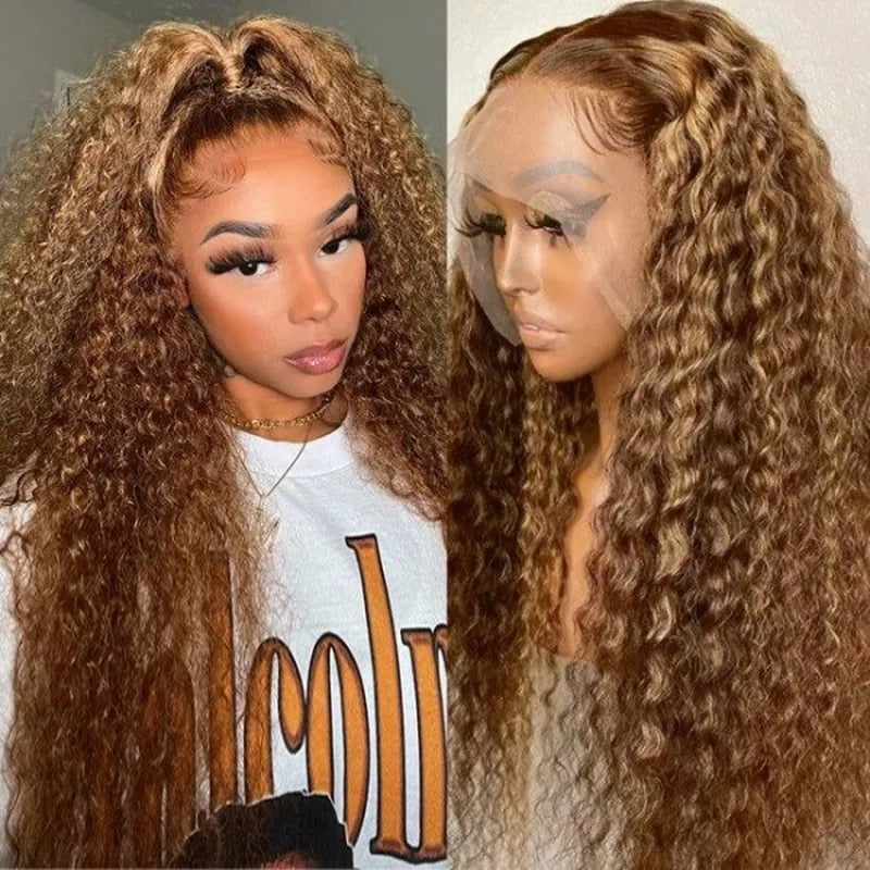 Brazilian Unprocessed Human Hair. Hair Texture :Deep Wave Lace Front Wig