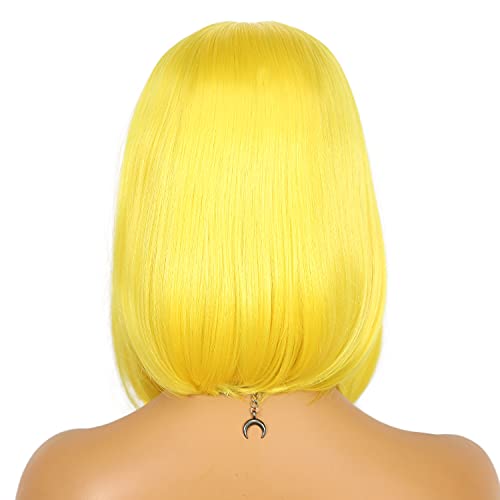 Yellow Bob HD Lace Front Wigs for Women