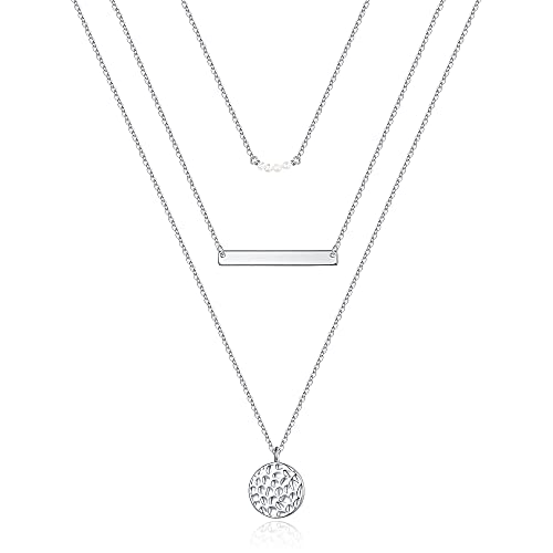 Turandoss Dainty Layering Pearls Necklace
