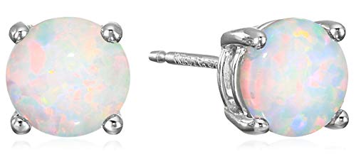 Sterling Silver Genuine Birthstone Stud Earrings