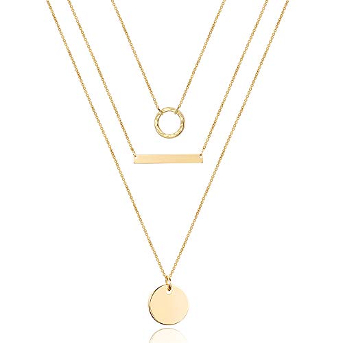 Turandoss Dainty Layering Pearls Necklace