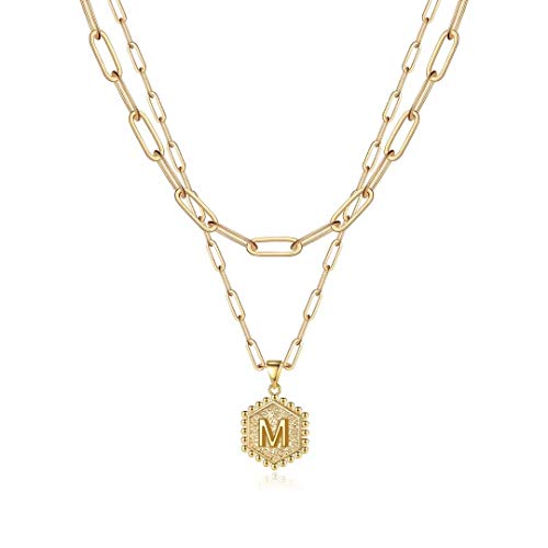 Gold Layering Initial Choker Necklaces for Women