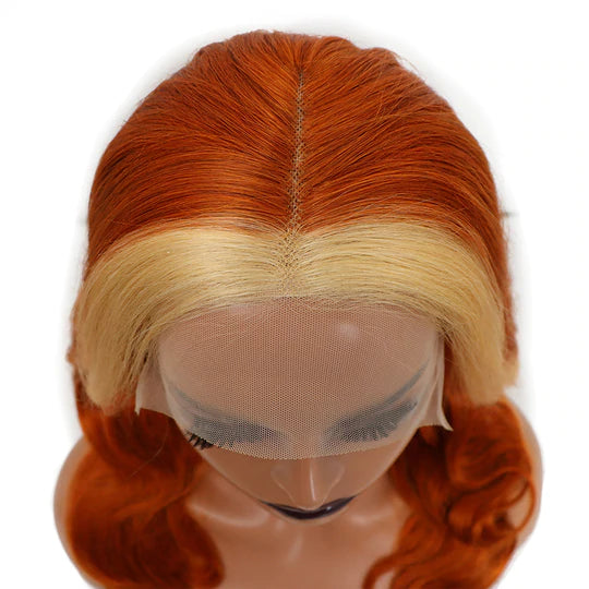 HD Lace Long Body Wave Highlight Ginger 613 Blonde Human Hair Wig| Natural Hairline