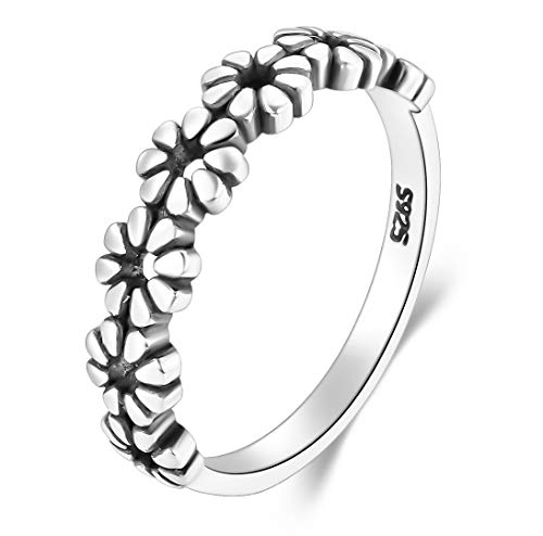 925 Sterling Silver Ring,Daisy Flower