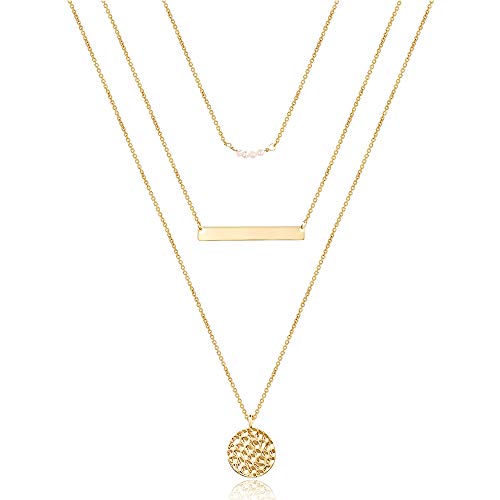 Turandoss Dainty Layering Pearls Necklace