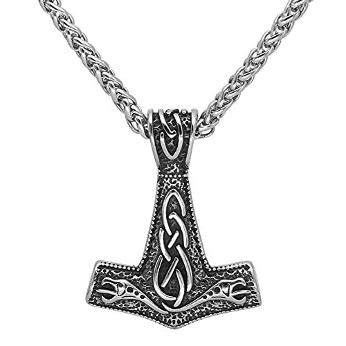 Viking Axe Stainless Steel Necklace | Viking Thor Hammer Chain