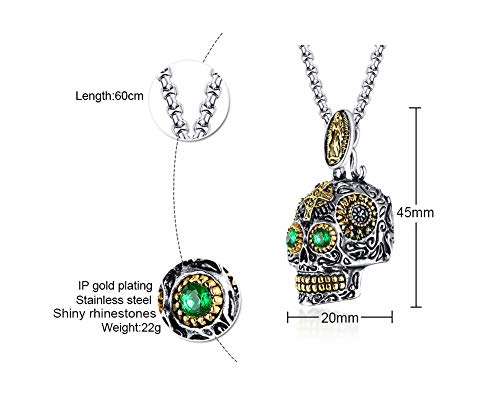 Stainless Steel Gothic Skeleton Necklace