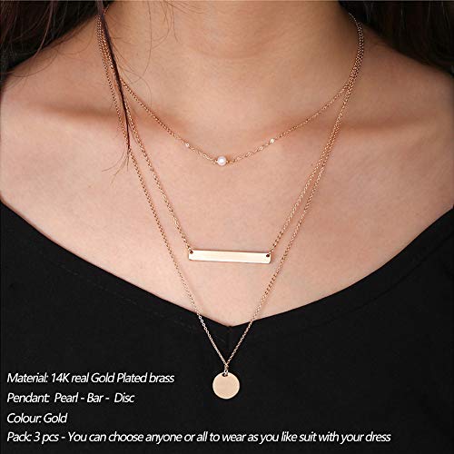 Turandoss Dainty Layering Pearls Necklace