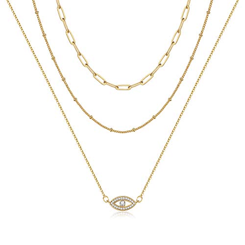 Turandoss Dainty Layering Pearls Necklace