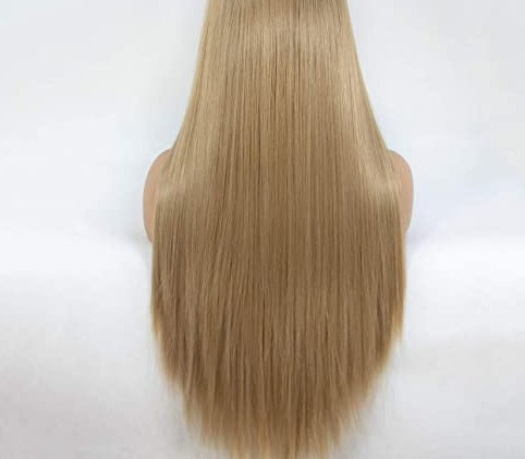 Ombre Long Silk Straight Blonde Lace Front Wig