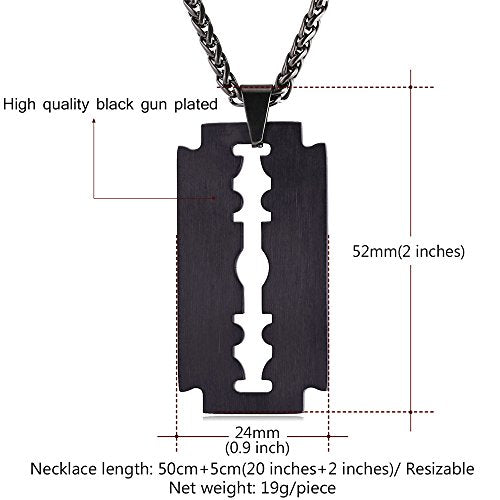 Razor Blade Emo Necklace