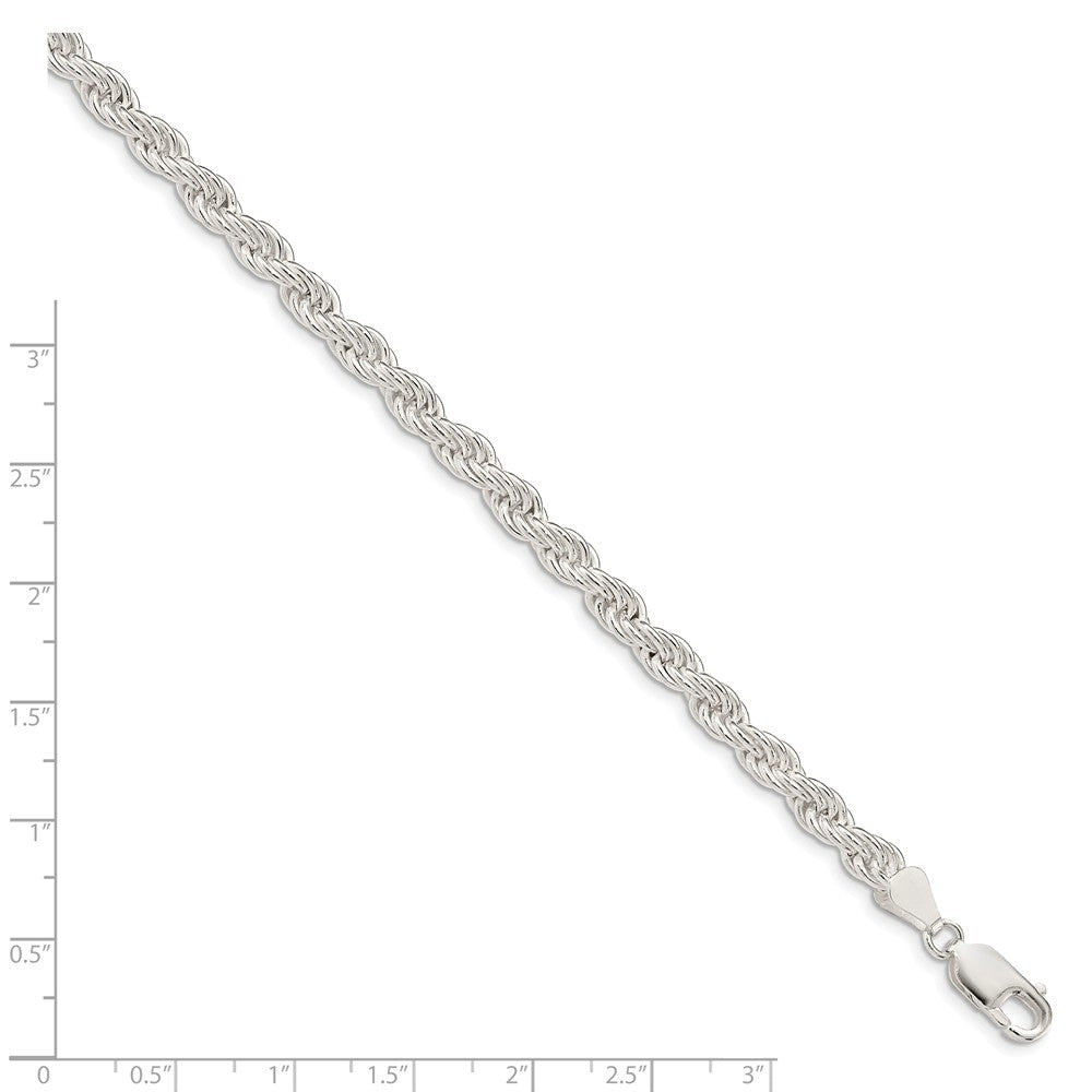 Men Women Real 925 Sterling Silver 5mm Solid Rope Bracelet