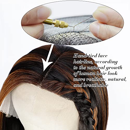Short Straight Bob Highlights T Lace Front Wigs