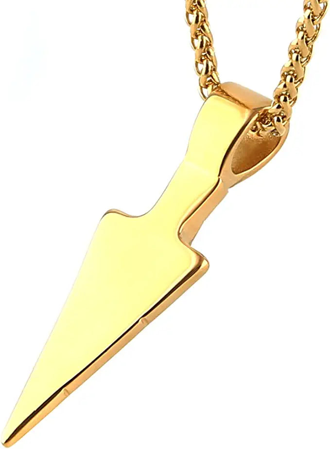 Gold Arrow 316 Stainless Steel Pendant Necklace