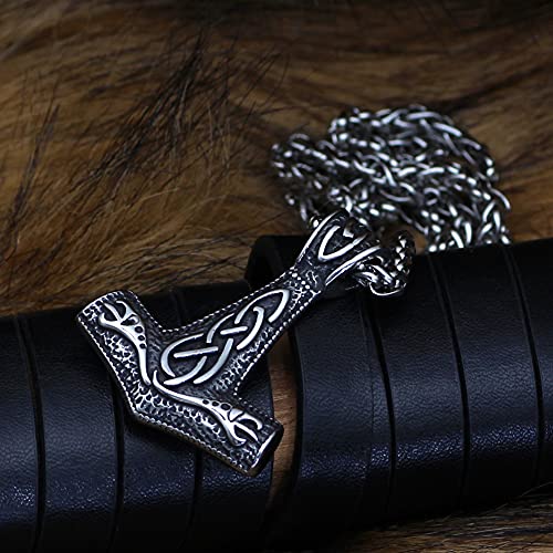 Viking Axe Stainless Steel Necklace | Viking Thor Hammer Chain