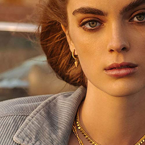 14K Gold Plated PUNK Dangle Earrings