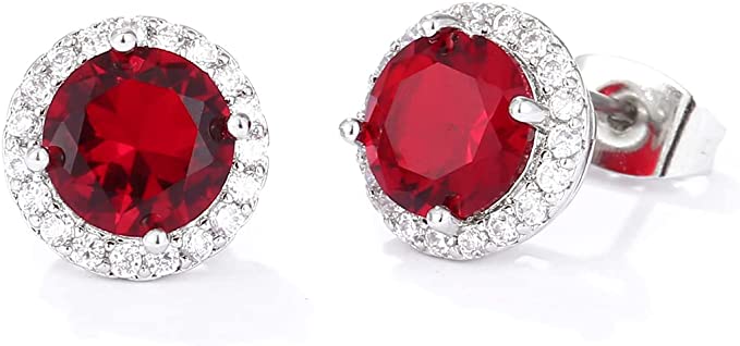 Round CZ Stud Earrings