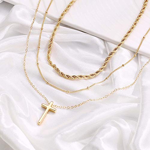 Turandoss Dainty Layering Pearls Necklace