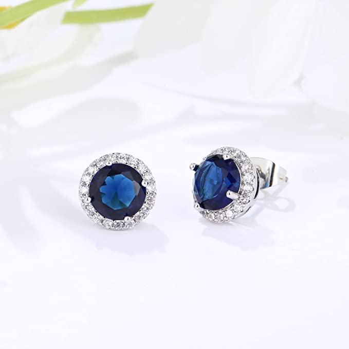 Round CZ Stud Earrings