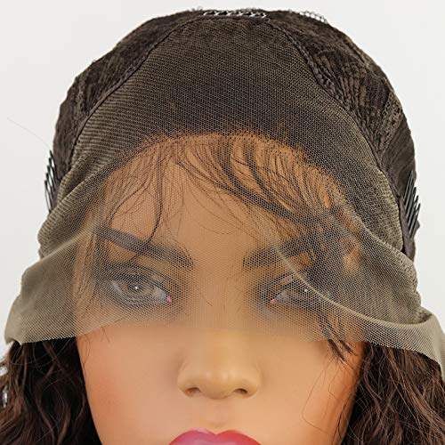 13x4 Free Part Brown Kinky Curly Lace Front Wigs