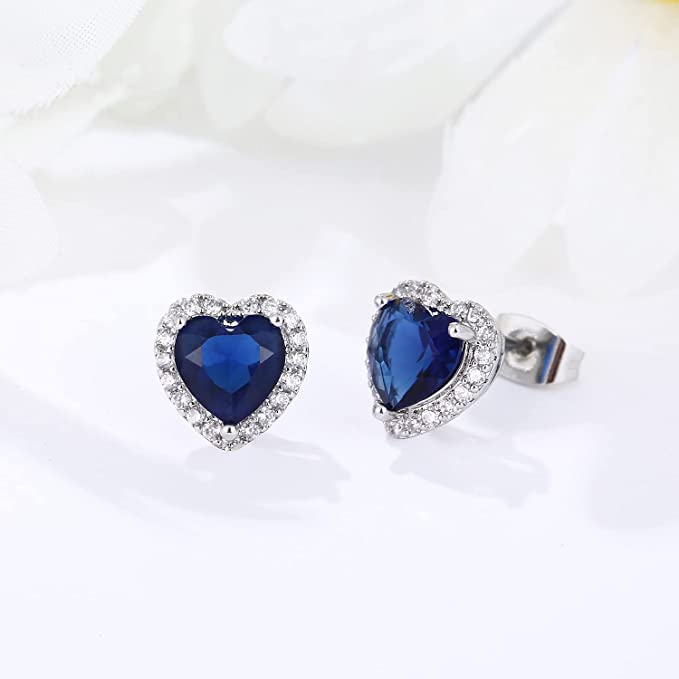 White Gold Plated Cubic Zirconia Earrings Studs