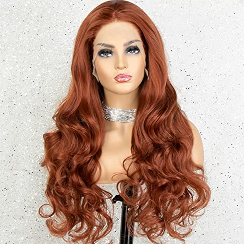 Copper Red Body Wave Lace Front Wigs
