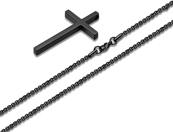 Stainless Steel Cross Necklace for Men