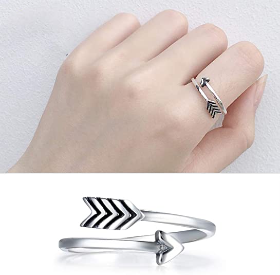 Punk Arrow Ring 925 Sterling Silver Jewelry for Women