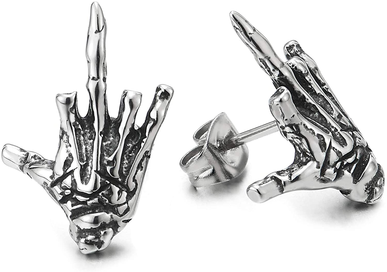 Punk Vintage Skeleton Stainless Steel Earrings