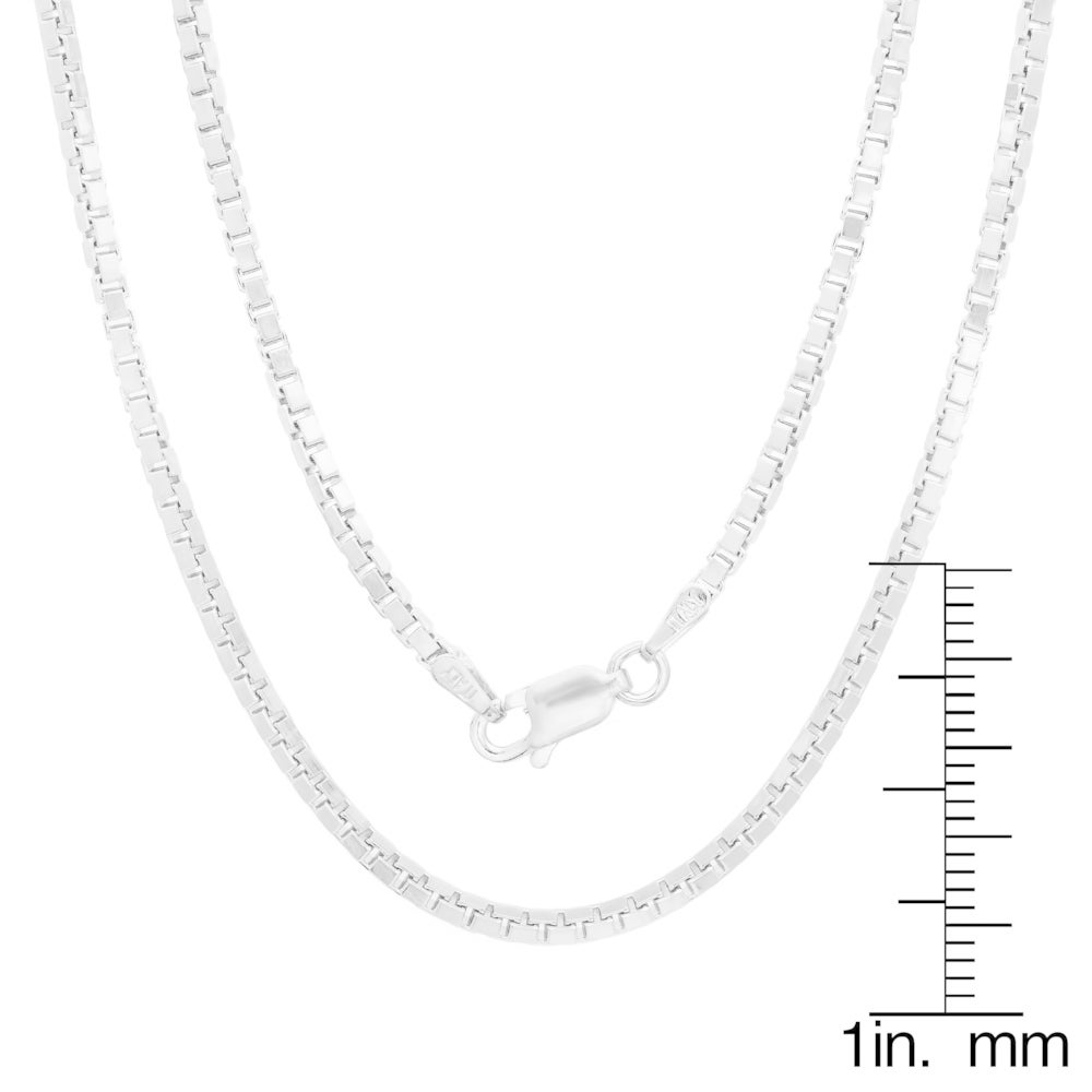 Sterling Silver Venetian Box Chain (2Mm, 16-30 Inches)