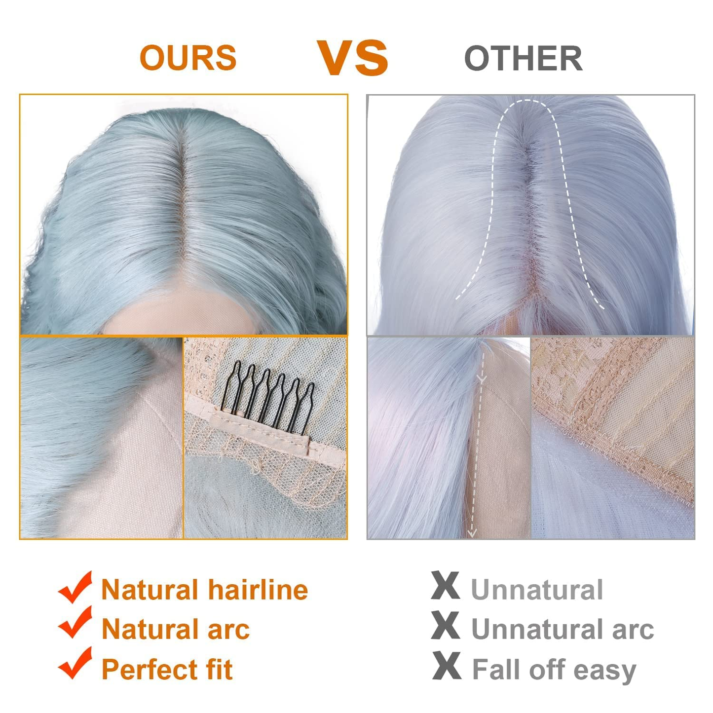 Long Curly Wavy Lace Front Wig 22Inch Green Color