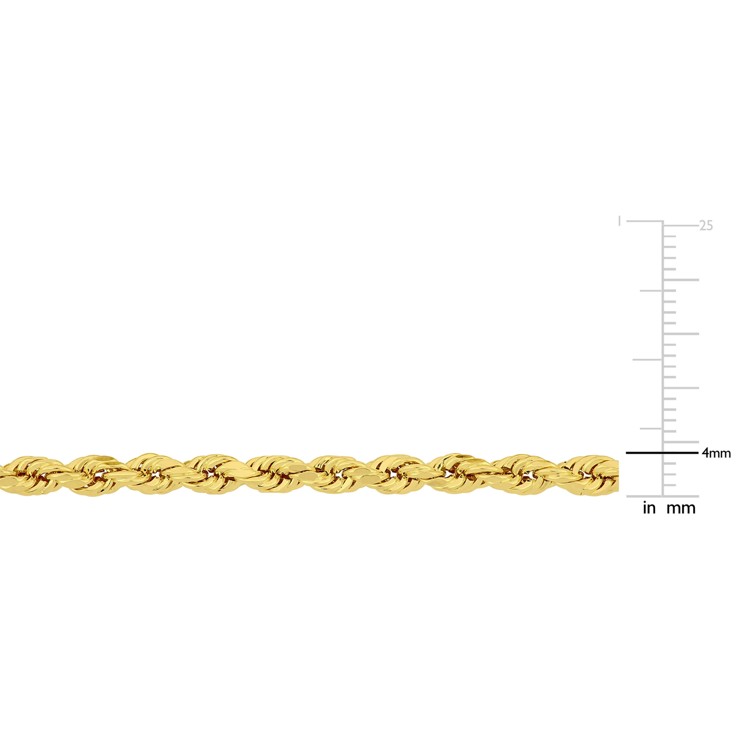 Necklace and Bracelet Set |10K Yellow Gold Rope Chain (4 MM)
