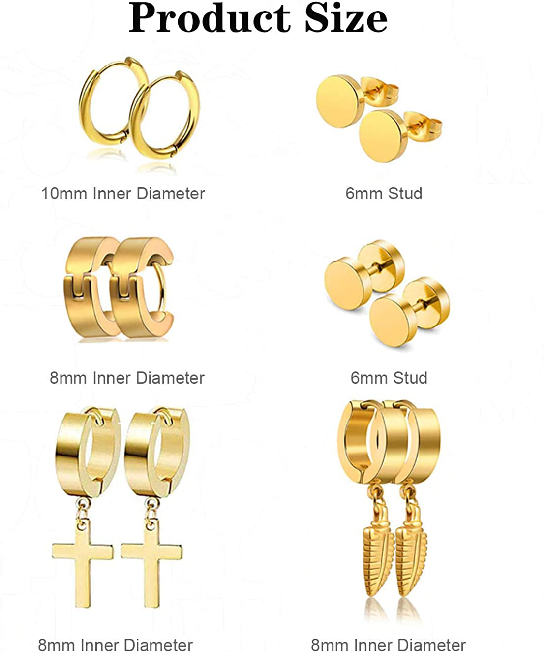 Punk Dangle Stainless Steel Earring