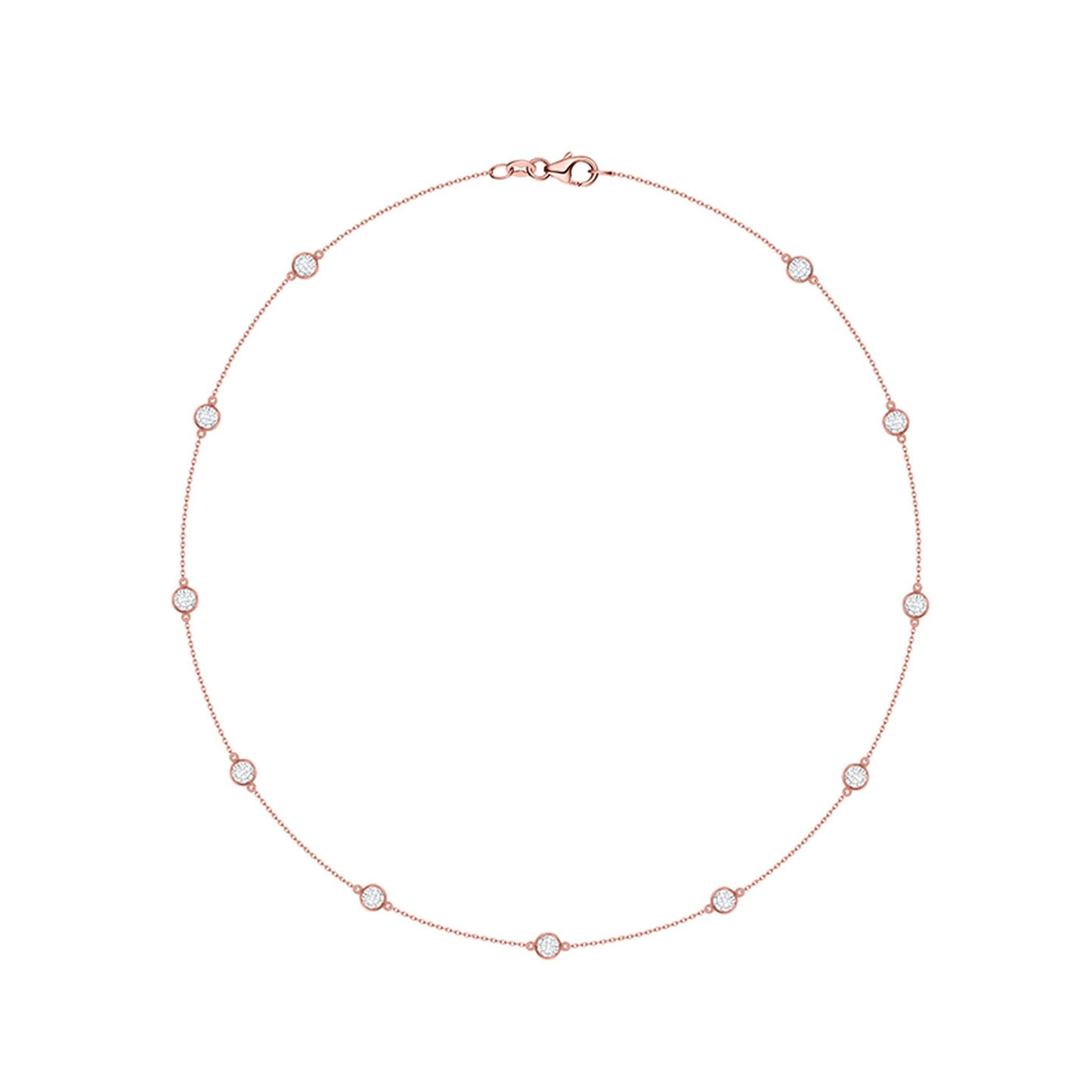 Lab Grown Diamond Necklace, 2.89 CTW 10K Solid Gold