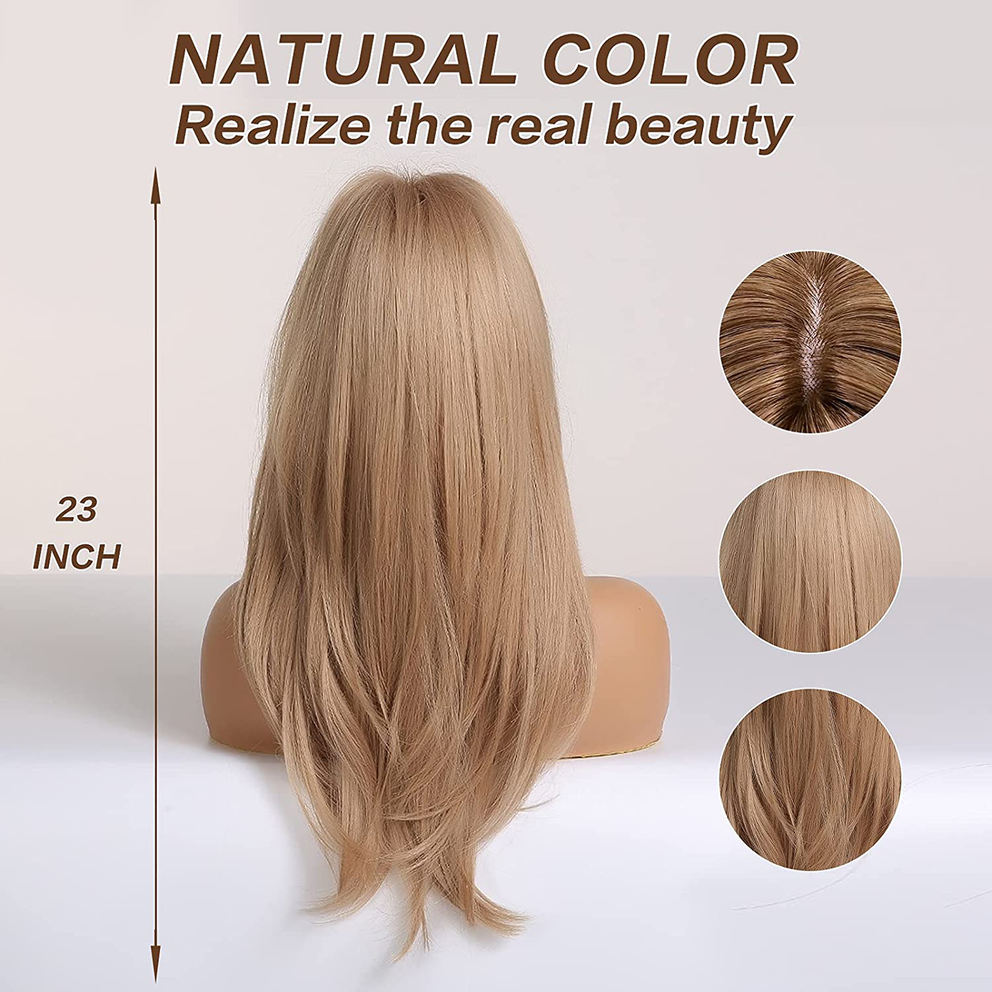 Long Ash Blonde Layered Wig