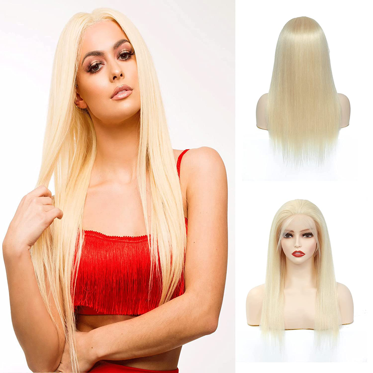 Short Bob 4x4 HD Transparent Lace Pre Plucked Hairline with Baby Hair |613 Human Hair Wig