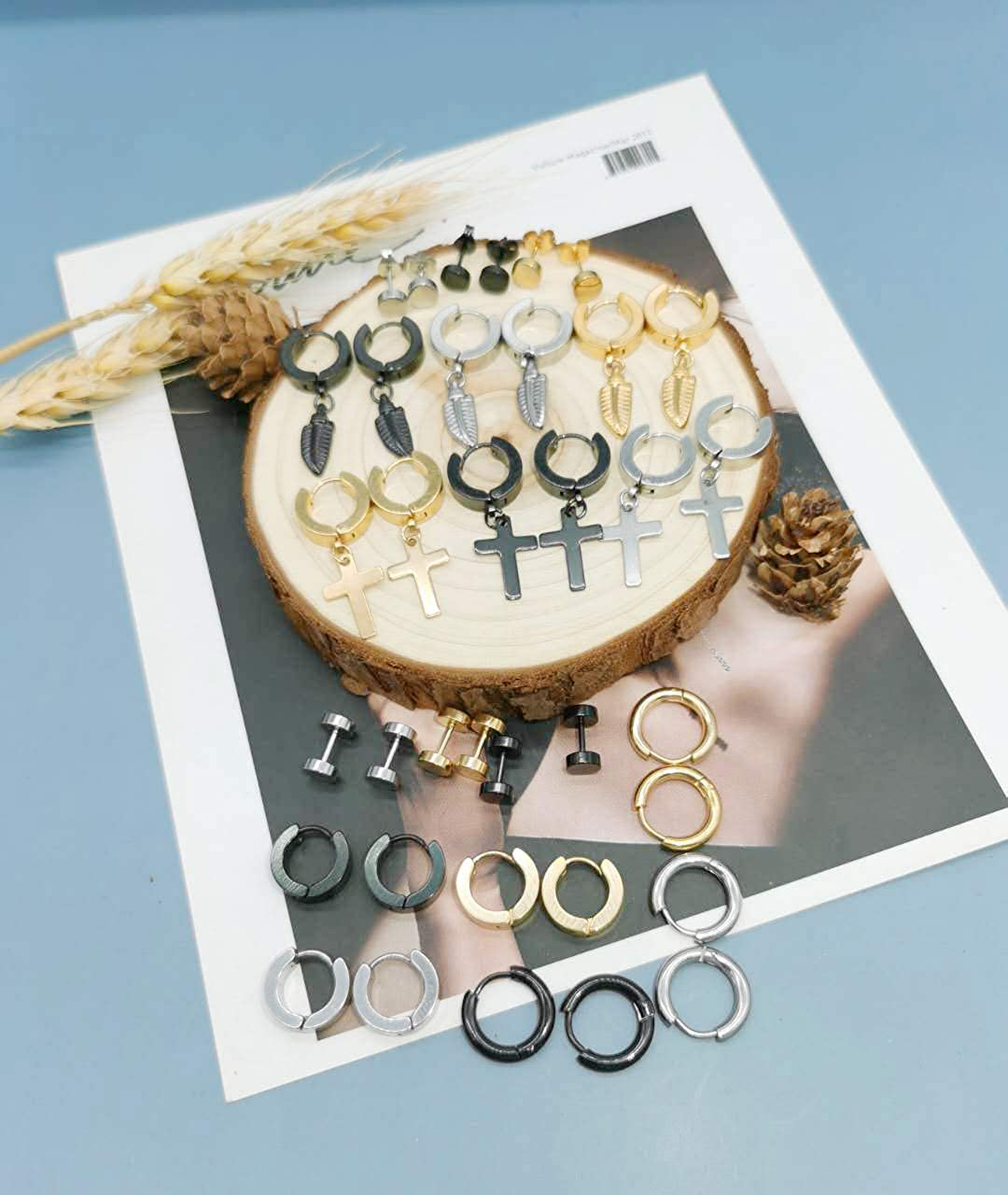 Punk Dangle Stainless Steel Earring