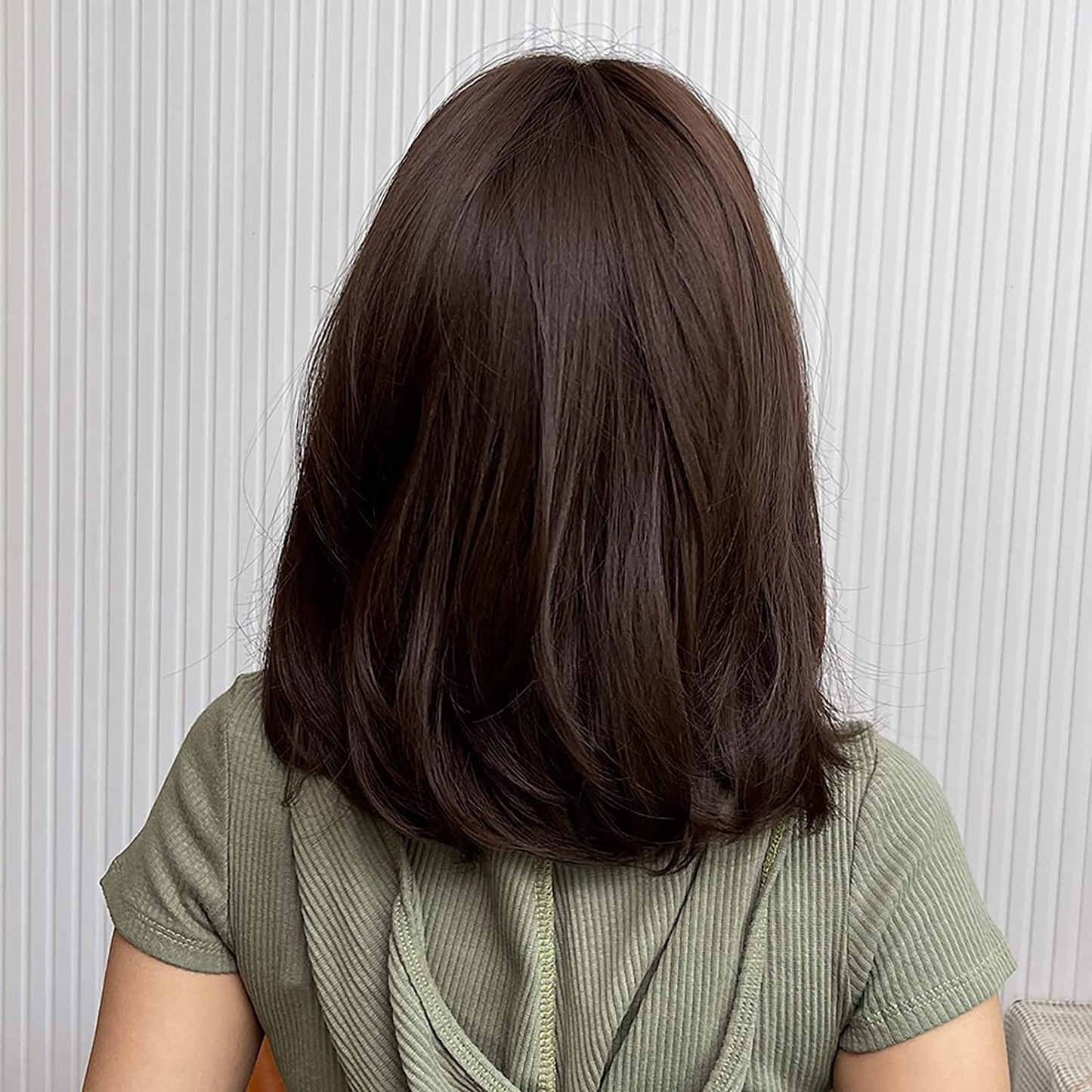 Short Brown Bob Wig With Bangs