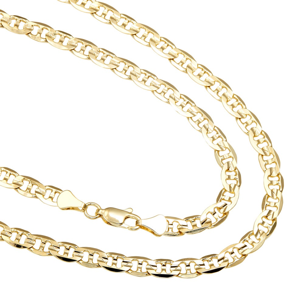 6Mm Gucci-Style (Mariner) Gold Overlay Chain (18-Inch) - 18" X 6Mm