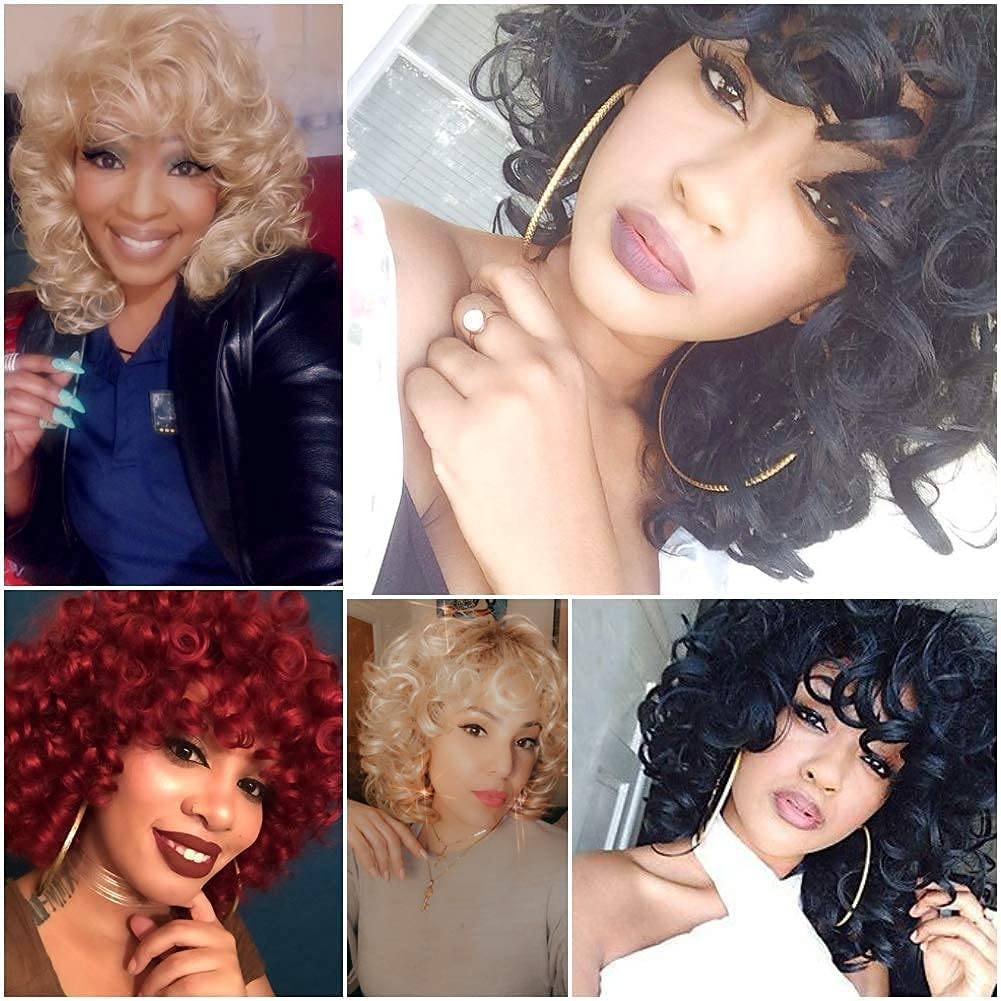 Short Curly Kinky Wigs |Black Curly Wig