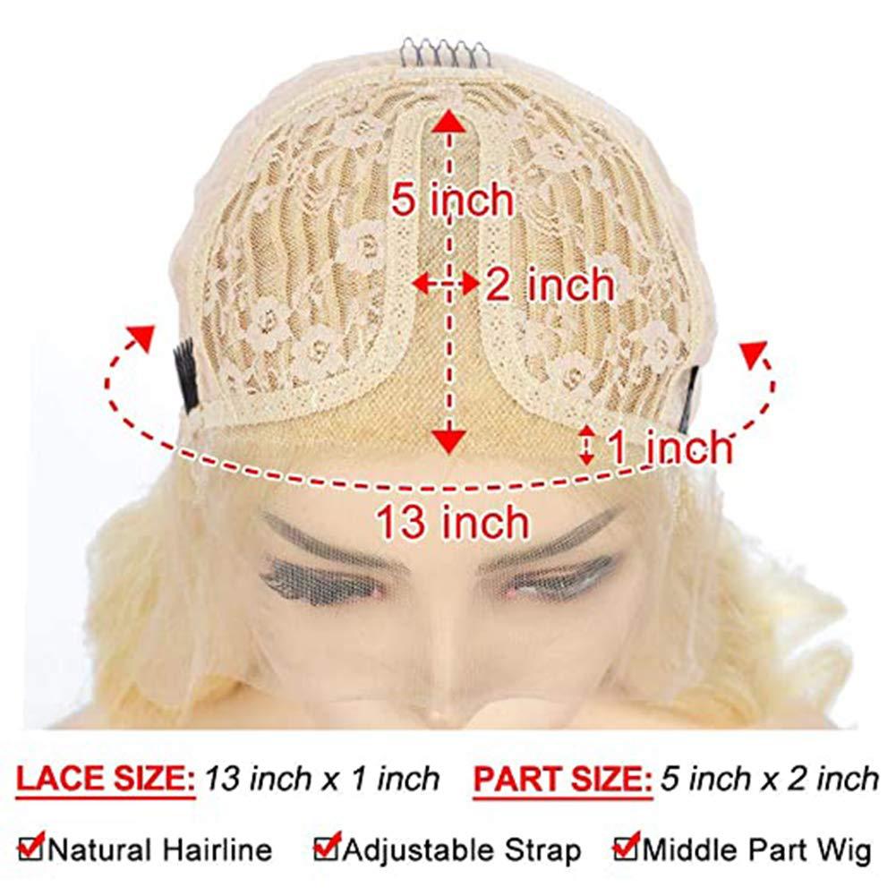 24 Inch Body Wave Blonde HD Transparent Human Hair Lace Front Wigs