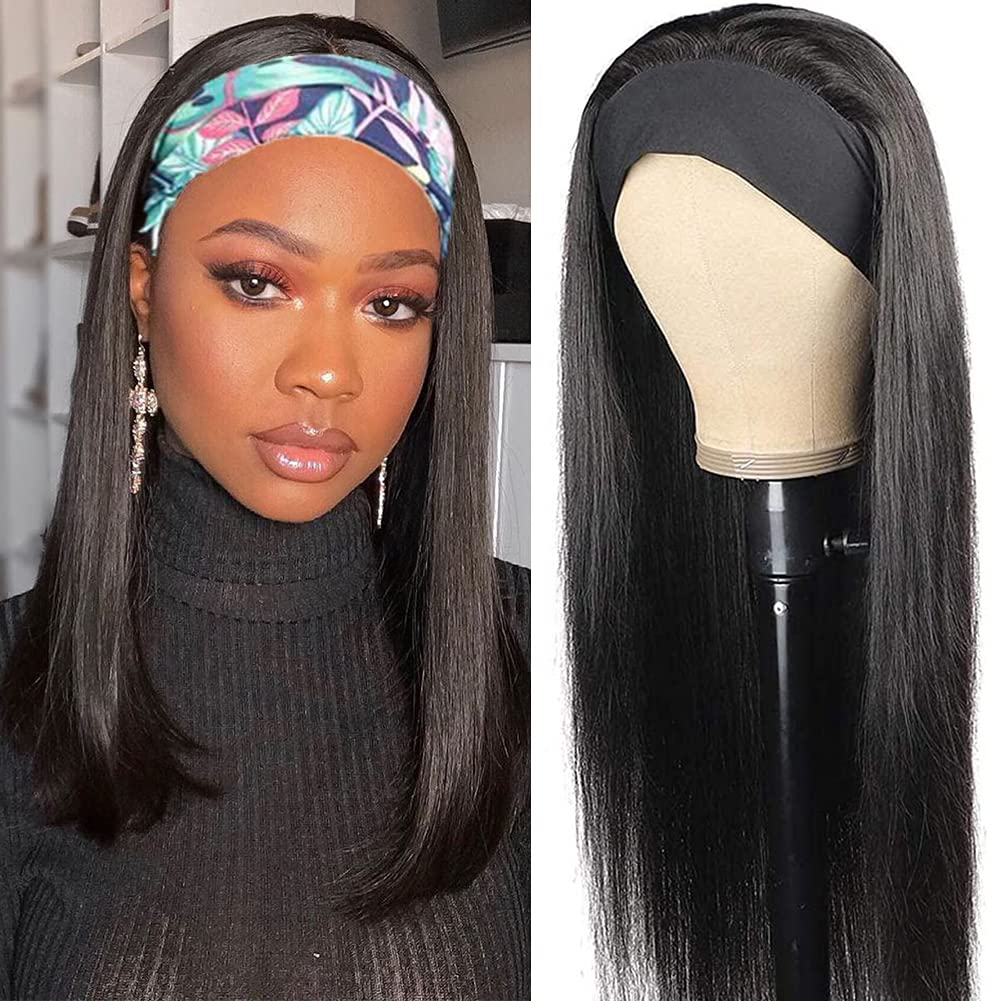 14 Inch Short Bob Straight Headband Human Hair Wigs For Women/Dragqueen