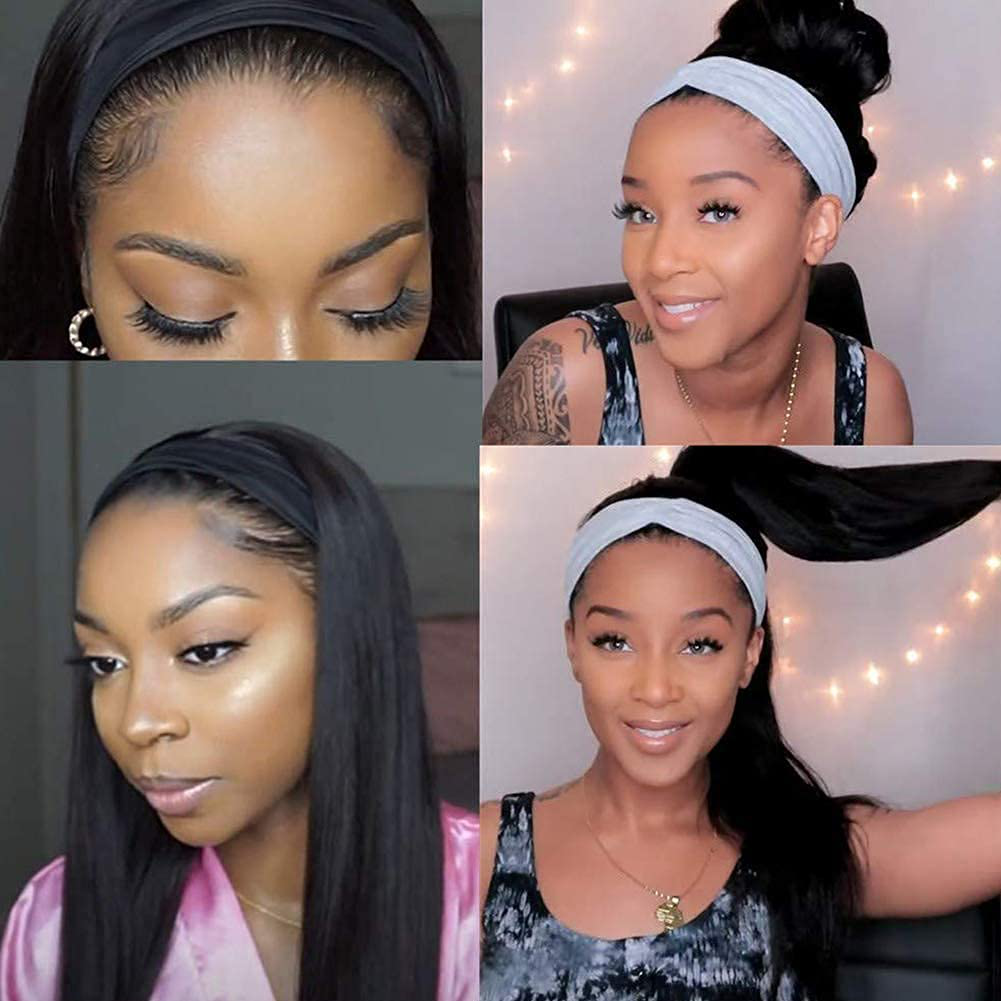 14 Inch Short Bob Straight Headband Human Hair Wigs For Women/Dragqueen