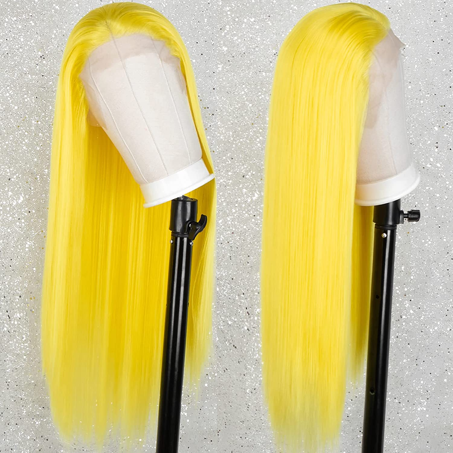 SheerBeaute 22inch Yellow Long Straight Lace Front Wig