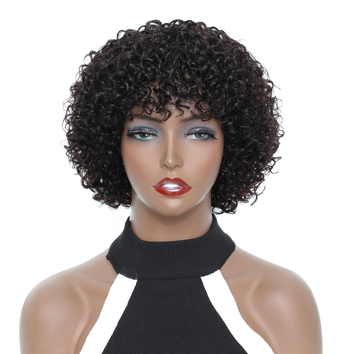 Short Bob Curly Human Hair Wigs |150% Density |Older Women