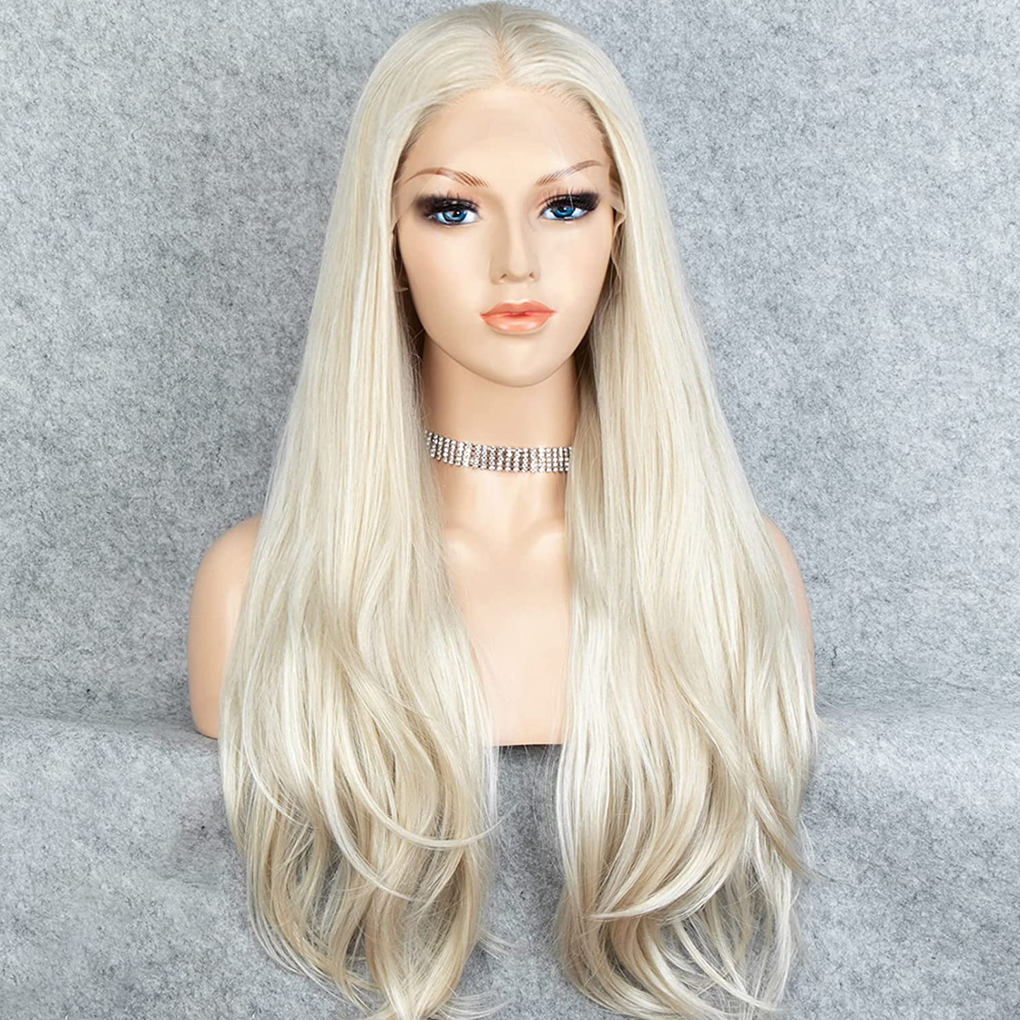 Long Straight Blonde Lace Front Wigs